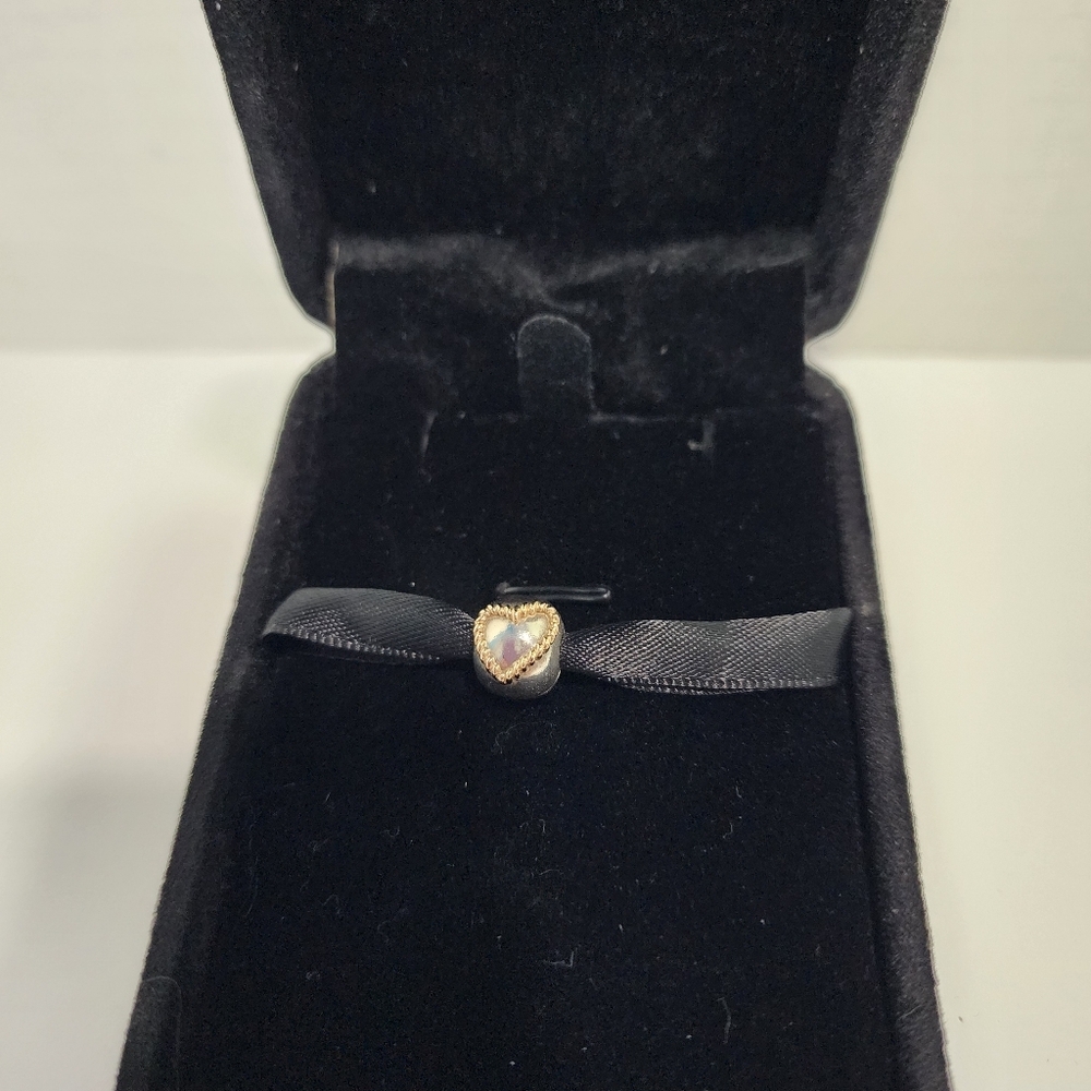 Pandora Braided Heart Clip Two Tone Clip 14k gold accent ✨️Retired✨️